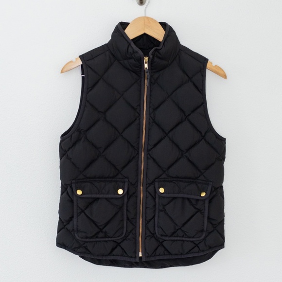 J. Crew Black Excursion Quilted Puffer Vest Size Small - Picture 5 of 11
